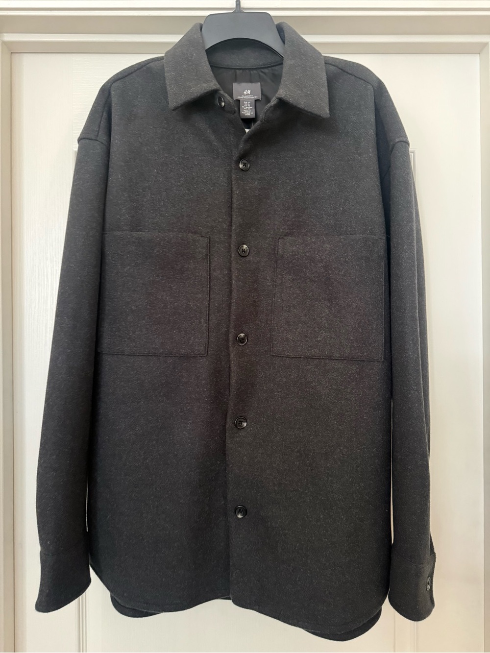 H&M Charcoal Gray Overshirt Jacket Men’s Size XL - NWT!!